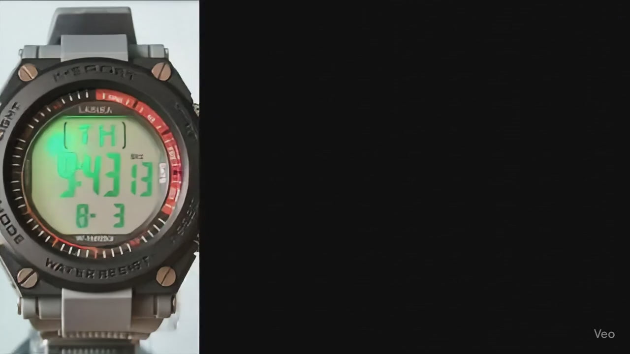 LASIKA K-Sport Digital Watch – LED Light, Date, Day, Alarm & Stopwatch