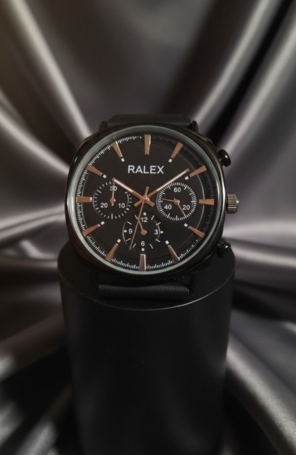 Ralex-Inspired Men’s Quartz Watch – All Black Edition