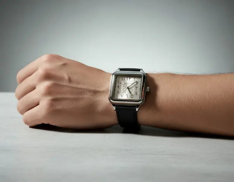 Universe Point Slim Arabic Numeral Watch – Leather Strap with Magnetic Lock