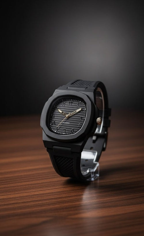 Aura watch 2025 New Arabic Aura Watch Black Modern Design Silicone Watch