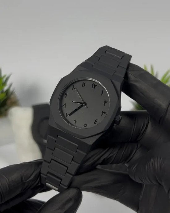 Aura watch 2025 New Arabic Aura Watch Black Modern Design Silicone Watch
