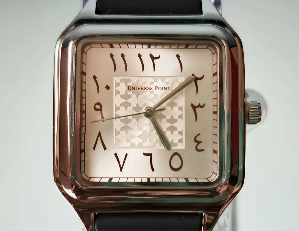 Universe Point Slim Arabic Numeral Watch – Leather Strap with Magnetic Lock