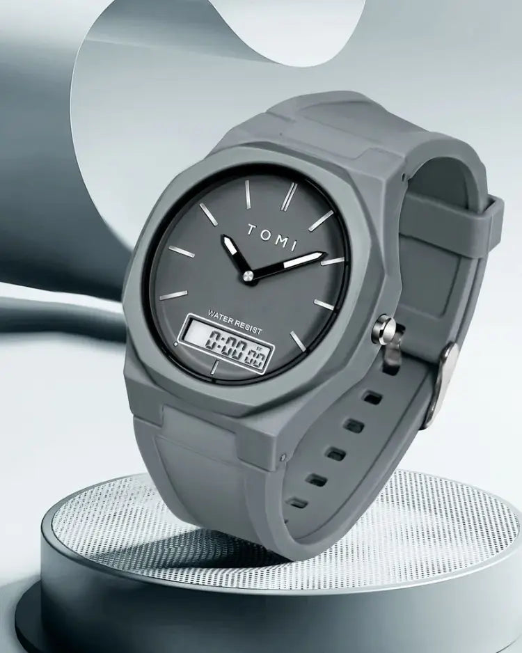 TOMI T-238 Dual Time Sports Watch
