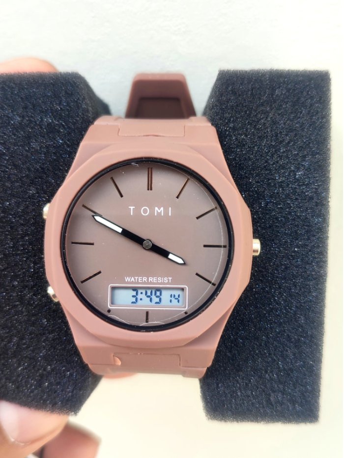 TOMI T-238 Dual Time Sports Watch