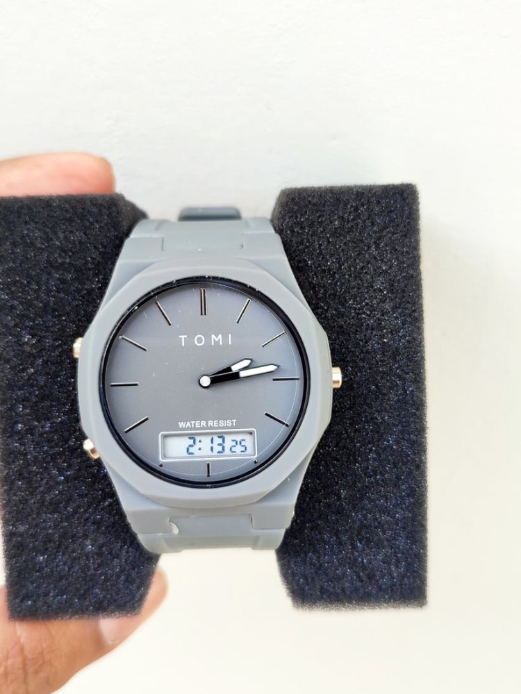 TOMI T-238 Dual Time Sports Watch