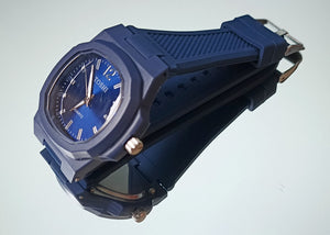 Toshi Analog Sports-Style Watch – Classic Dial with Durable Rubber Strap