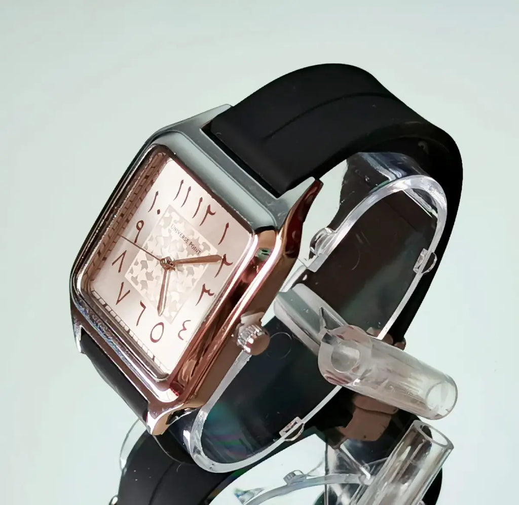 Universe Point Slim Arabic Numeral Watch – Leather Strap with Magnetic Lock
