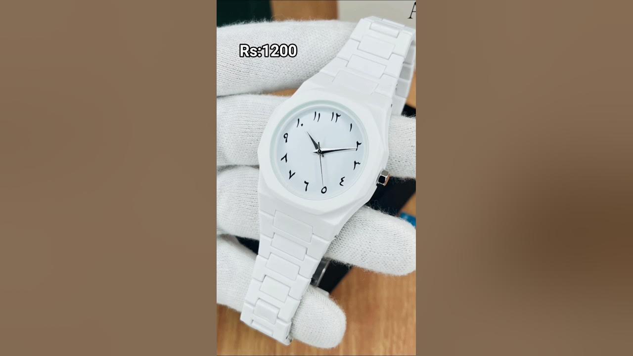 White Arabic Aura Watch For Men Stylish Aura Watch 100% Original Watch