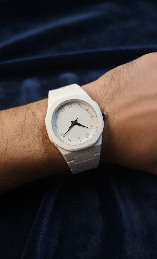 White Arabic Aura Watch For Men Stylish Aura Watch 100% Original Watch