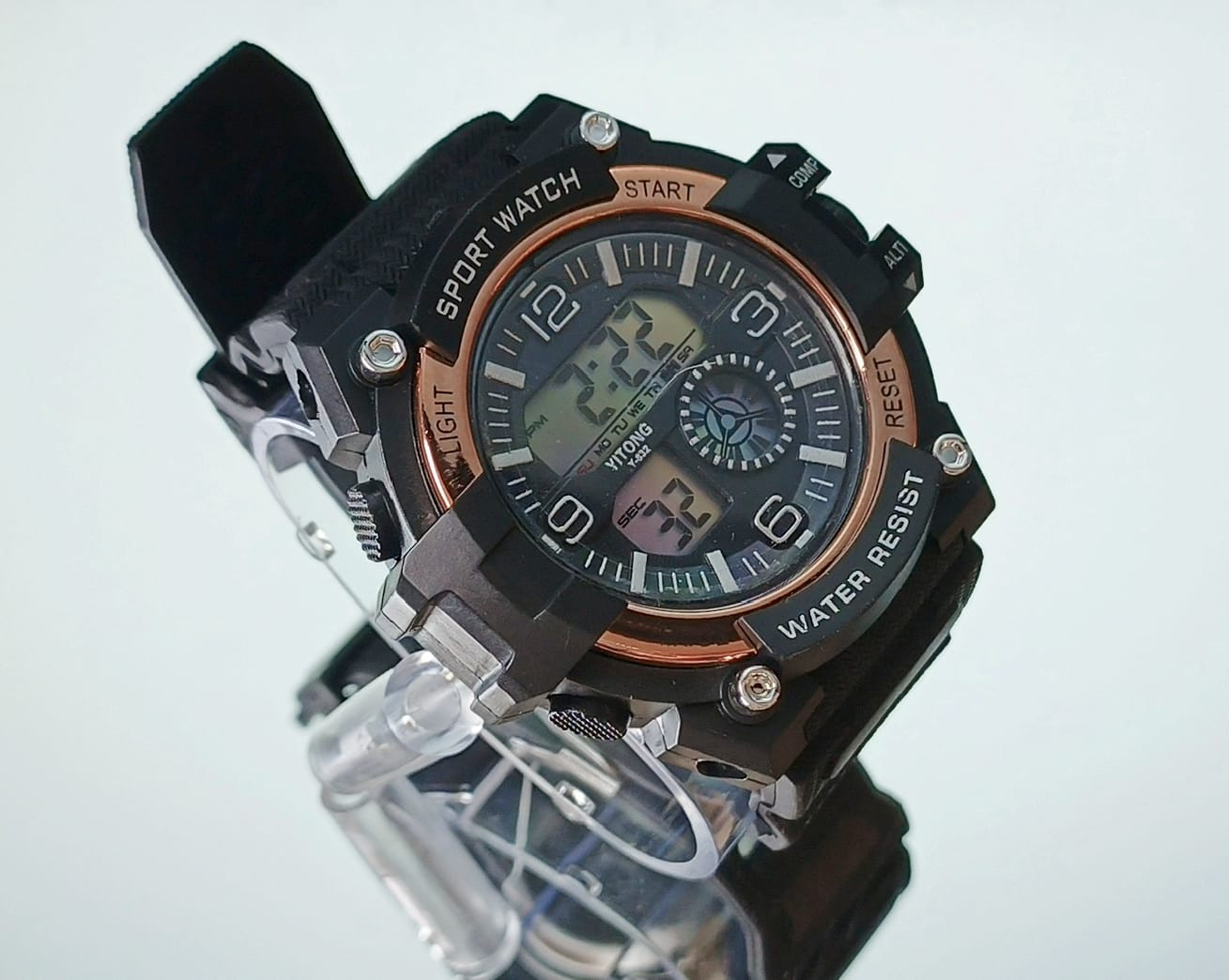 Yitong Multi-Color LED Sports Watch – 6 Light Modes, Date, Day, Alarm & Stopwatch
