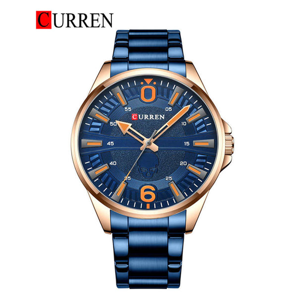 Curren Skull Series Stainless Steel Men's Wrist Watch