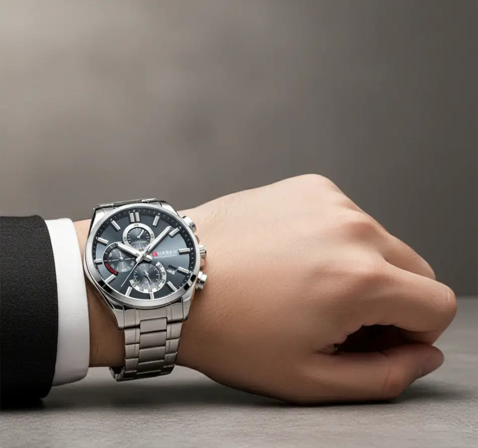 Curren Titan Chronograph Stainless Steal