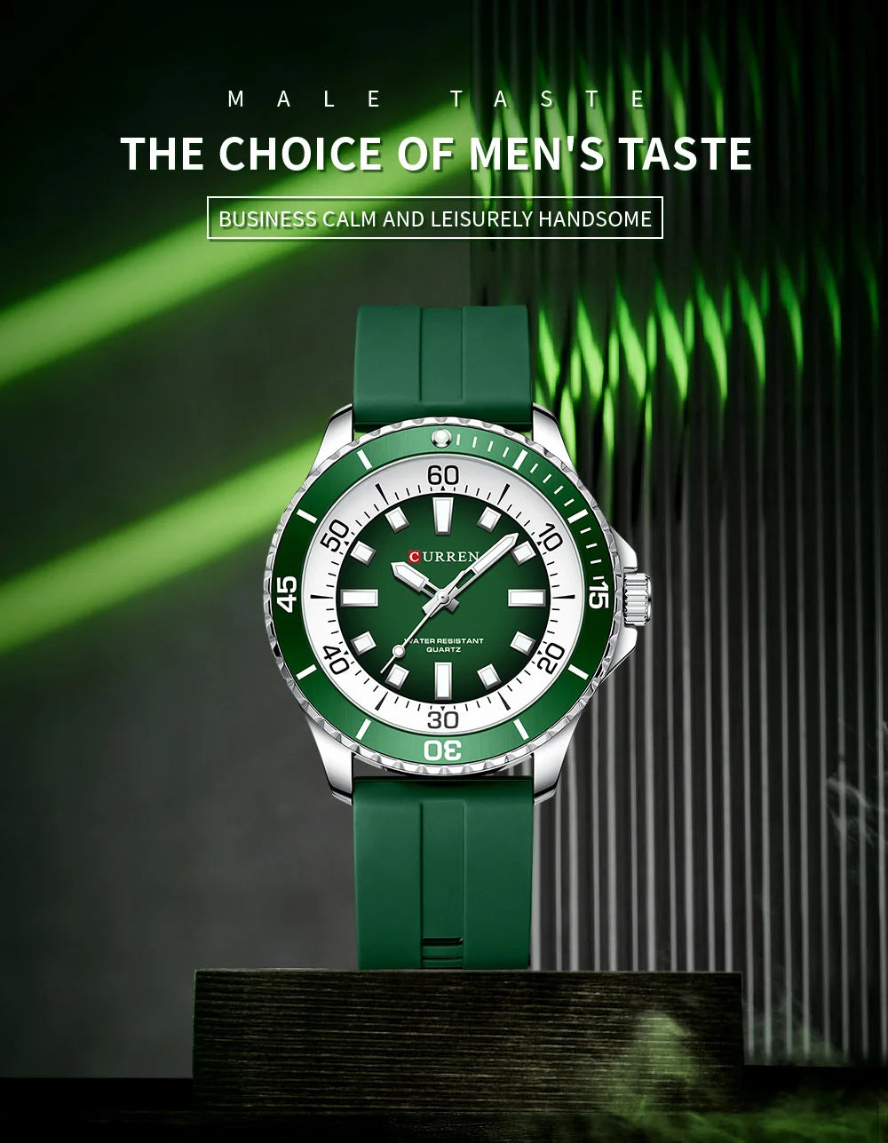 CURREN 8448 Men's Rubber Straps Watch