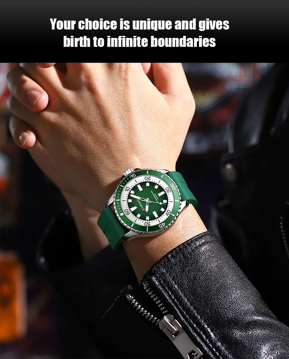 CURREN 8448 Men's Rubber Straps Watch
