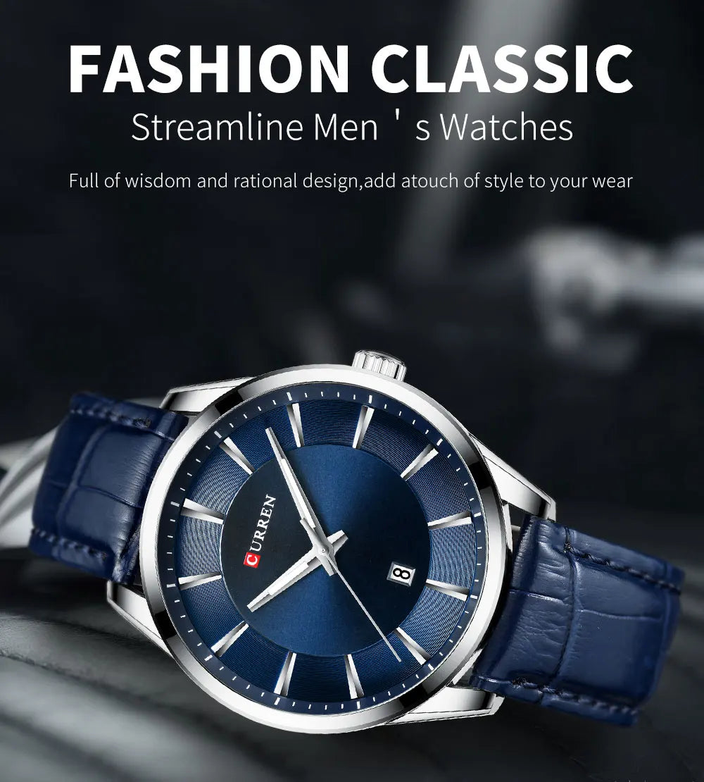CURREN 8365 Men's Leather Straps Watch