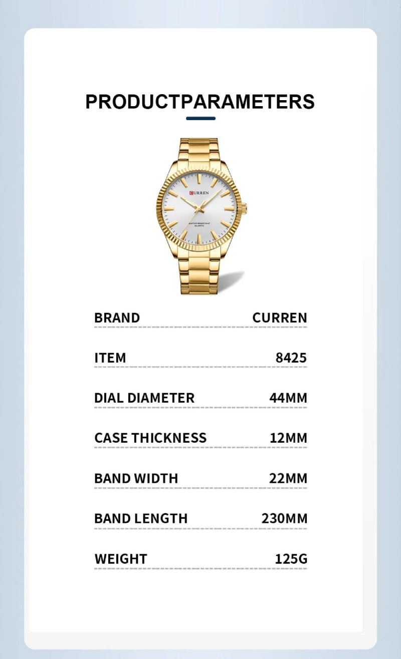 CURREN 8425 Men's Stainless Steel Watch