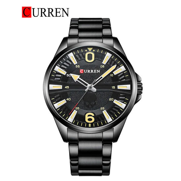 Curren Skull Series Stainless Steel Men's Wrist Watch
