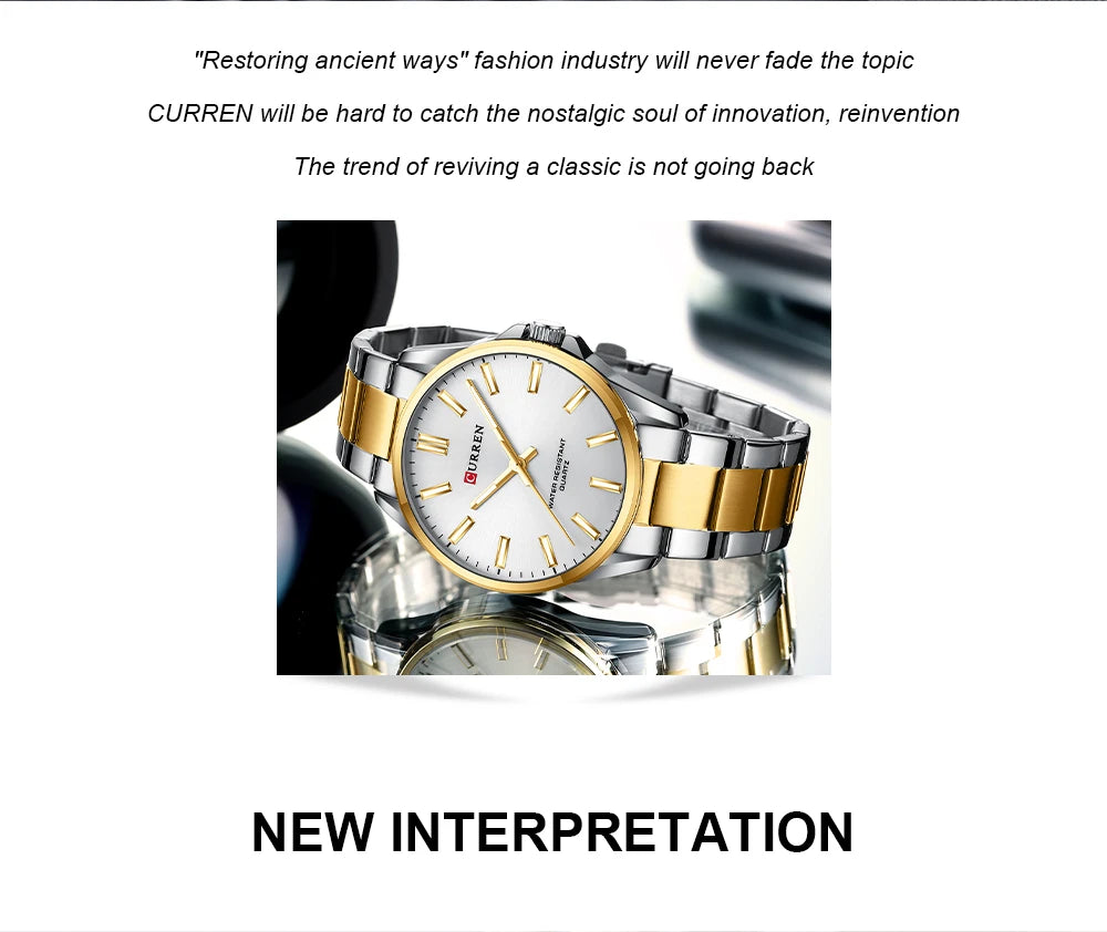 CURREN 9090 Men's Stainless Steel Watch