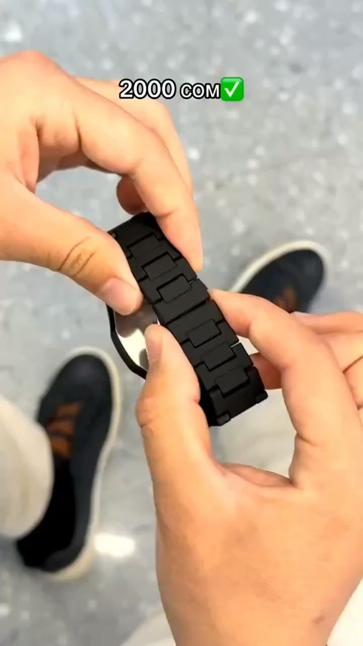 Aura watch 2025 New Arabic Aura Watch Black Modern Design Silicone Watch
