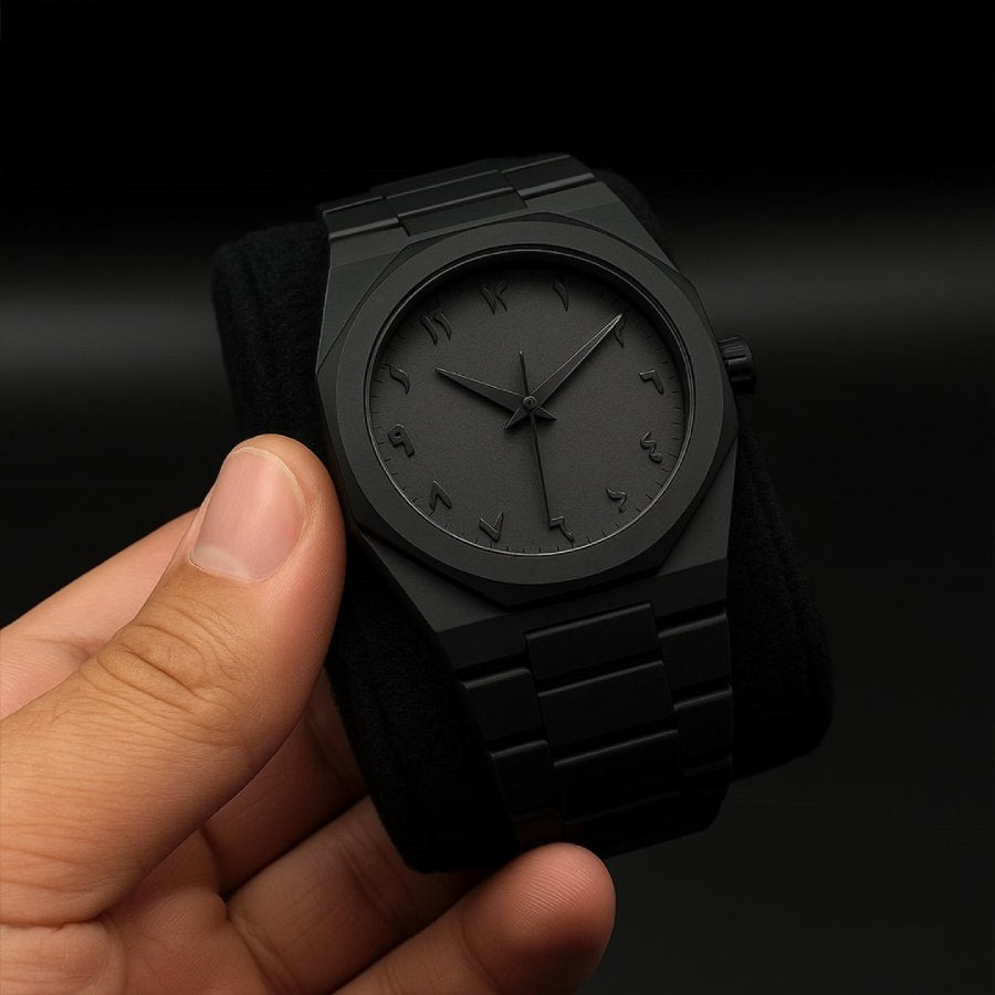 Aura watch 2025 New Arabic Aura Watch Black Modern Design Silicone Watch
