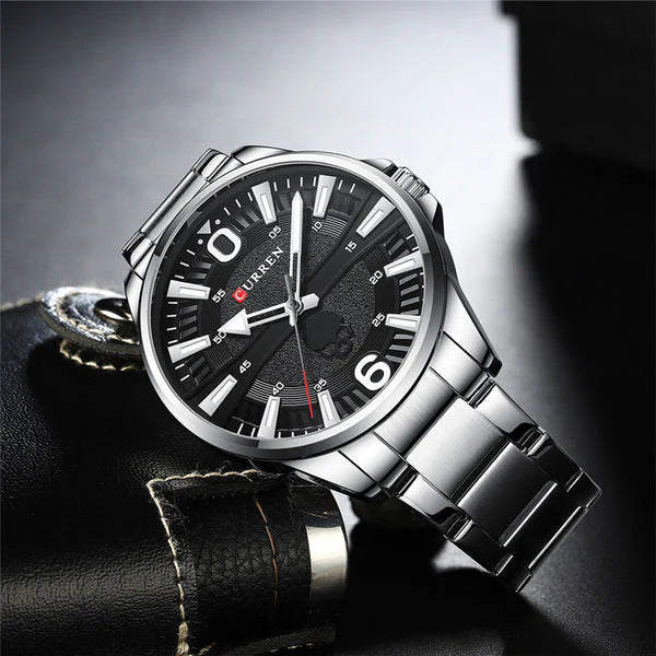 Curren Skull Series Stainless Steel Men's Wrist Watch