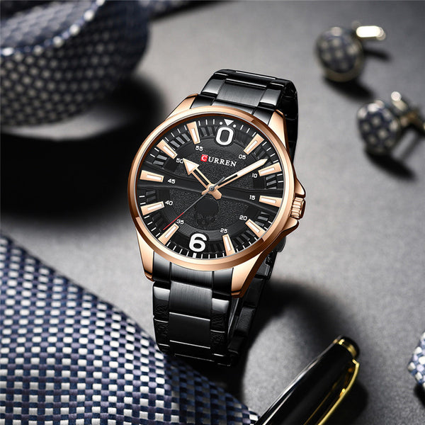 Curren Skull Series Stainless Steel Men's Wrist Watch