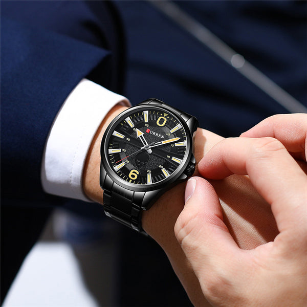 Curren Skull Series Stainless Steel Men's Wrist Watch