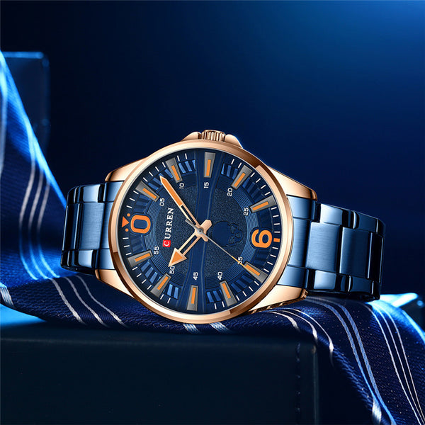 Curren Skull Series Stainless Steel Men's Wrist Watch