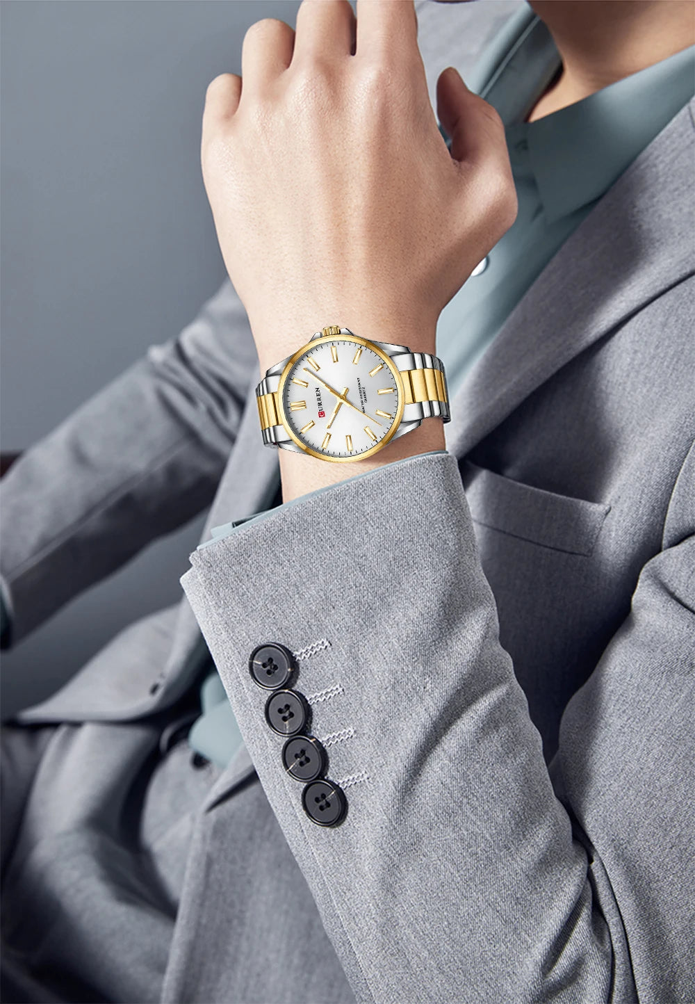 CURREN 9090 Men's Stainless Steel Watch