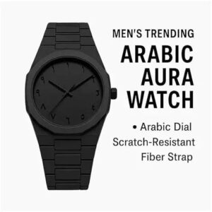 Black Arabic Aura Fiber Watch {TOP QUALITY}