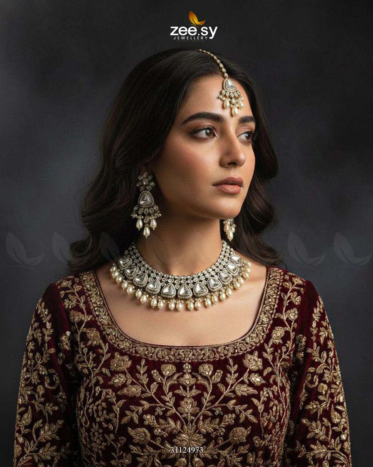 Eminet Bold Crystal Bridal Set - Image 3