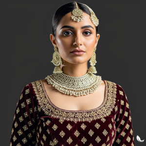 Precious Moitif Ornate Bridal Set