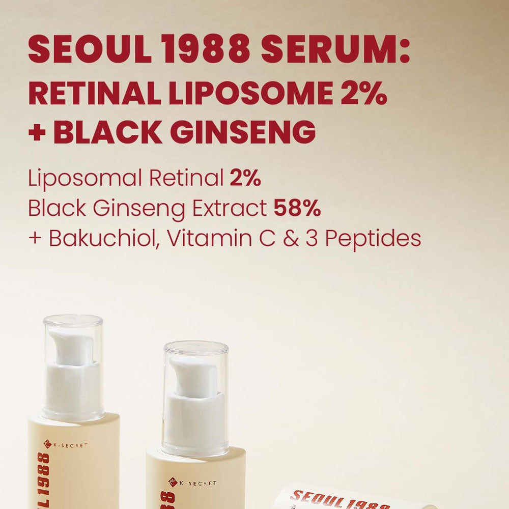 KSECRET SEOUL 1988 Serum : Retinal Liposome 2% + Black Ginseng 30ml - Image 3